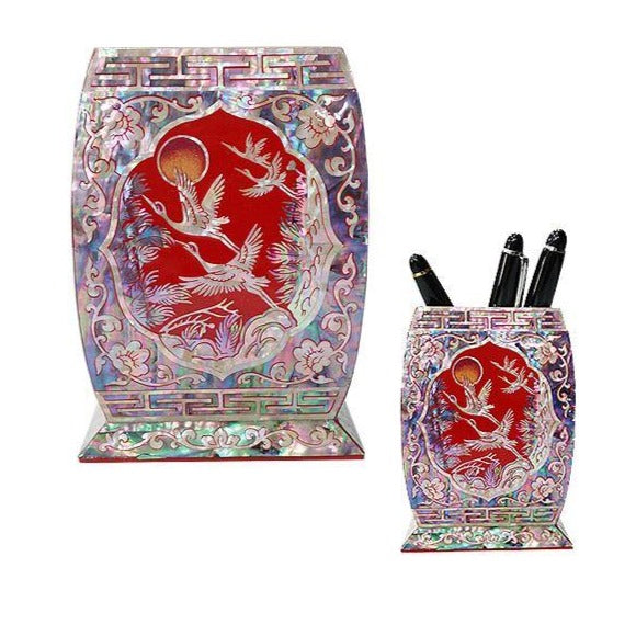 Mother Of Pearl Pencil Holder Square Songhak New Stand Cup Holder Organizer Gift
