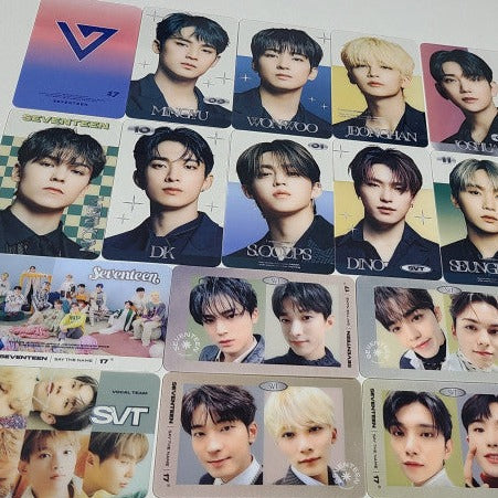SEVENTEEN Goods Trasparent Photo Card 25ea  *Image can be chaged to latest image  Component SEVENTEEN Goods Trasparent Photo Card x 25ea  Size 5.4 x 8.6(cm)  Country Of Origin Republic Of Korea