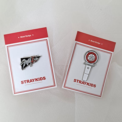 [STRAY KIDS] Goods Logo Metal & Light Stick Badge