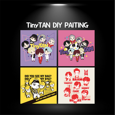 BTS Tinytan DIY Painting Group Series